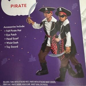 Kids' Members Mark Pirate Costume - Size Medium (8-10)